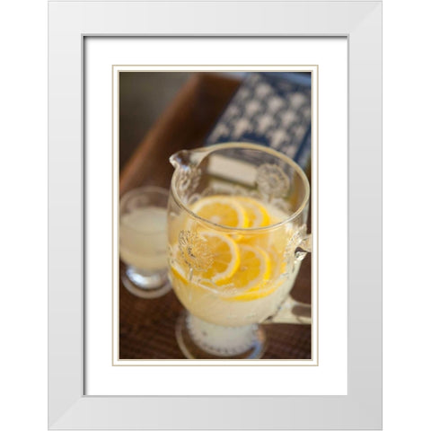Lemonade White Modern Wood Framed Art Print with Double Matting by Millet, Karyn