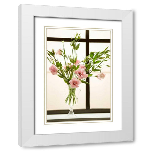 Fresh Cut Flowers I White Modern Wood Framed Art Print with Double Matting by Millet, Karyn