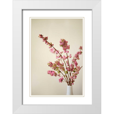 Fresh Cut Flowers II White Modern Wood Framed Art Print with Double Matting by Millet, Karyn