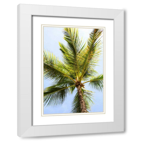 Below the Palms I White Modern Wood Framed Art Print with Double Matting by Millet, Karyn