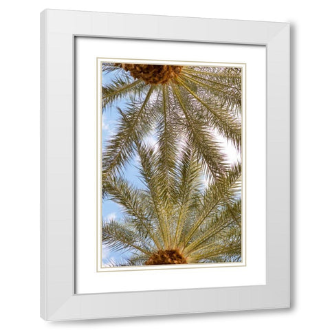 Below the Palms IV White Modern Wood Framed Art Print with Double Matting by Millet, Karyn