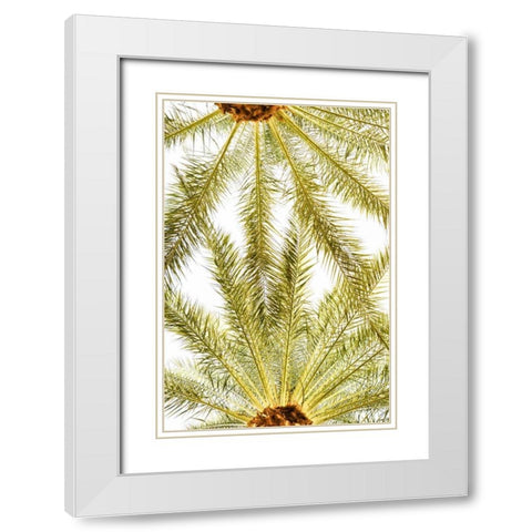Below the Palms VI White Modern Wood Framed Art Print with Double Matting by Millet, Karyn