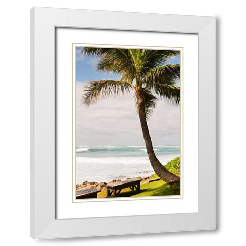 Peaceful Caribbean I White Modern Wood Framed Art Print with Double Matting by Millet, Karyn