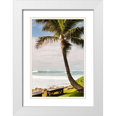 Peaceful Caribbean I White Modern Wood Framed Art Print with Double Matting by Millet, Karyn