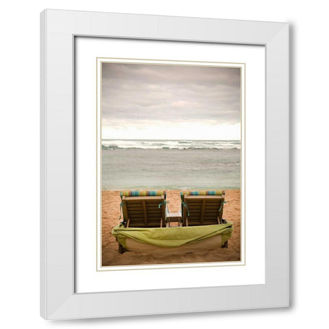 Peaceful Caribbean IV White Modern Wood Framed Art Print with Double Matting by Millet, Karyn
