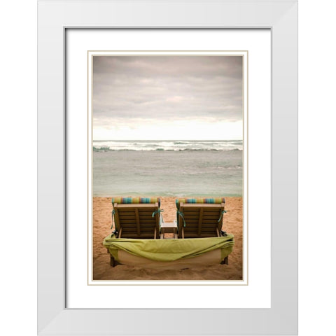 Peaceful Caribbean IV White Modern Wood Framed Art Print with Double Matting by Millet, Karyn