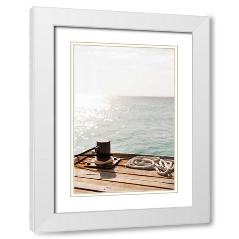 Awaiting Return White Modern Wood Framed Art Print with Double Matting by Millet, Karyn