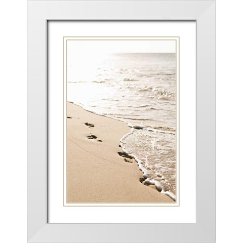 Washed Away White Modern Wood Framed Art Print with Double Matting by Millet, Karyn