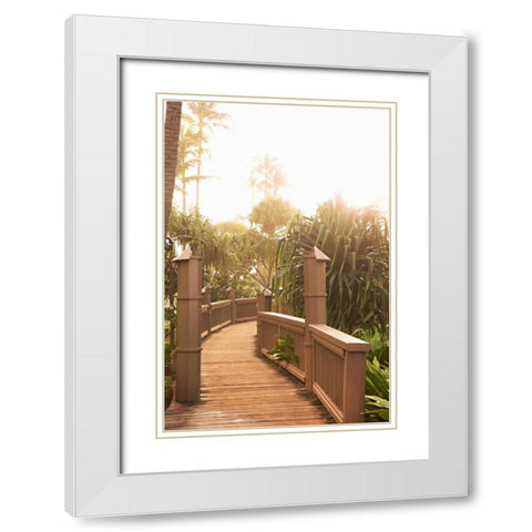 Path to the Beach White Modern Wood Framed Art Print with Double Matting by Millet, Karyn