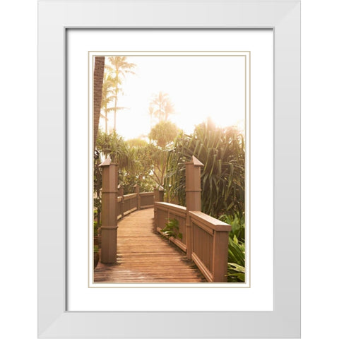 Path to the Beach White Modern Wood Framed Art Print with Double Matting by Millet, Karyn