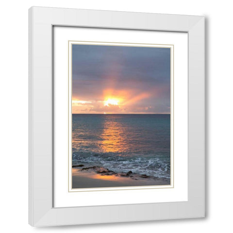 Island Sunset IV White Modern Wood Framed Art Print with Double Matting by Millet, Karyn