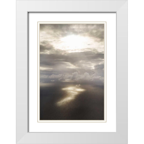 Clouds Over Water II White Modern Wood Framed Art Print with Double Matting by Millet, Karyn