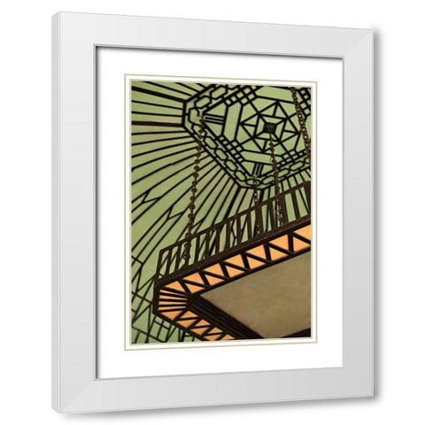 Cuban Architecture White Modern Wood Framed Art Print with Double Matting by Millet, Karyn