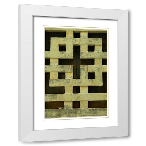 Cuban Ironwork White Modern Wood Framed Art Print with Double Matting by Millet, Karyn