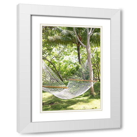 Tropical Siesta White Modern Wood Framed Art Print with Double Matting by Millet, Karyn