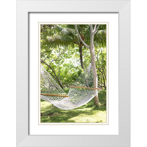 Tropical Siesta White Modern Wood Framed Art Print with Double Matting by Millet, Karyn