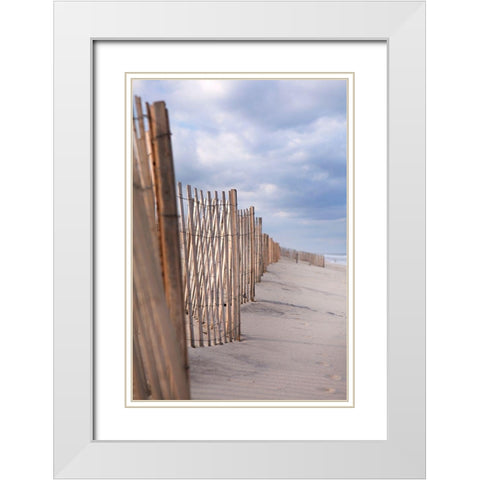 Coastal Fences White Modern Wood Framed Art Print with Double Matting by Millet, Karyn