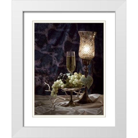 Wine and Romance II White Modern Wood Framed Art Print with Double Matting by McNemar, C. Thomas