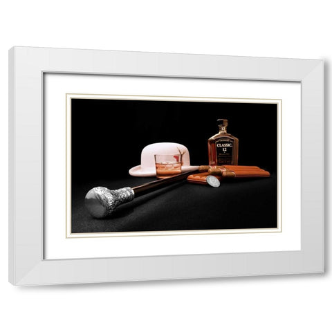 Steppin Out White Modern Wood Framed Art Print with Double Matting by McNemar, C. Thomas