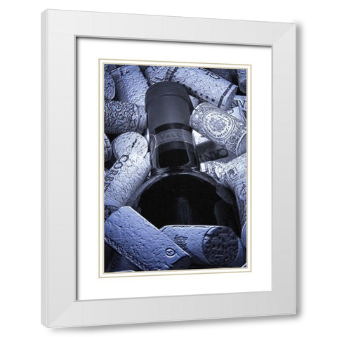 Buried Wine Bottle White Modern Wood Framed Art Print with Double Matting by McNemar, C. Thomas