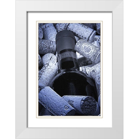 Buried Wine Bottle White Modern Wood Framed Art Print with Double Matting by McNemar, C. Thomas