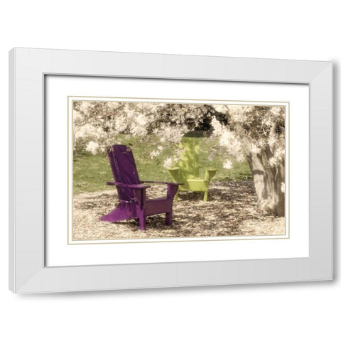 Under the Magnolia Tree White Modern Wood Framed Art Print with Double Matting by McNemar, C. Thomas
