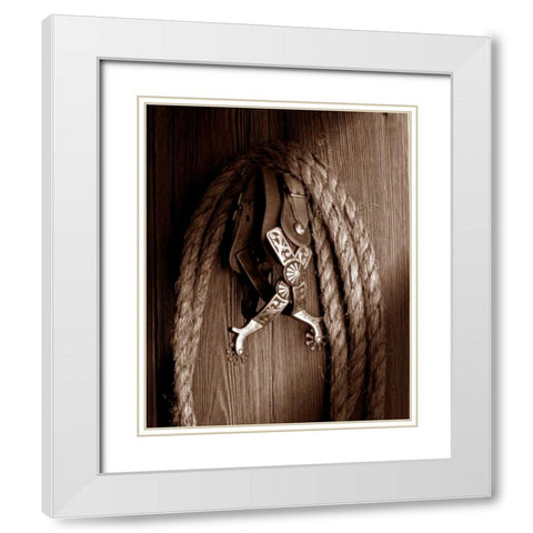 Spurs White Modern Wood Framed Art Print with Double Matting by McNemar, C. Thomas