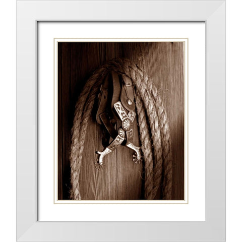 Spurs White Modern Wood Framed Art Print with Double Matting by McNemar, C. Thomas