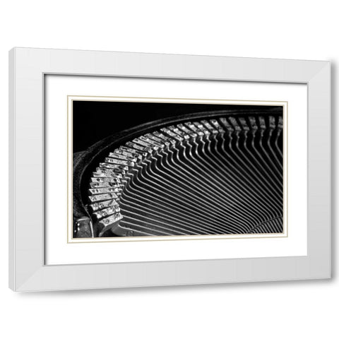 Typewriter Keys II White Modern Wood Framed Art Print with Double Matting by McNemar, C. Thomas