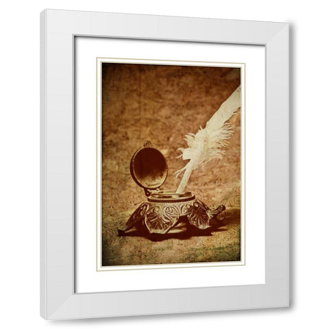 Inkwell II White Modern Wood Framed Art Print with Double Matting by McNemar, C. Thomas