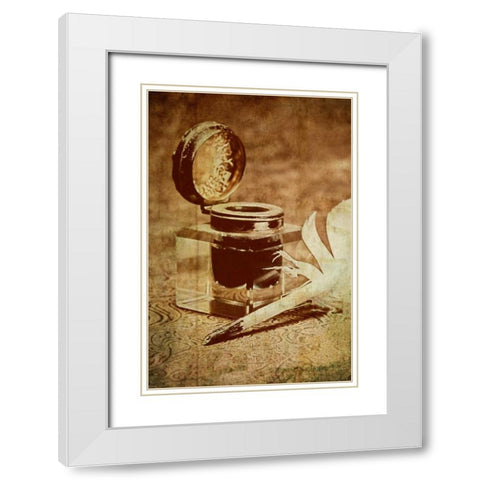 Inkwell V White Modern Wood Framed Art Print with Double Matting by McNemar, C. Thomas
