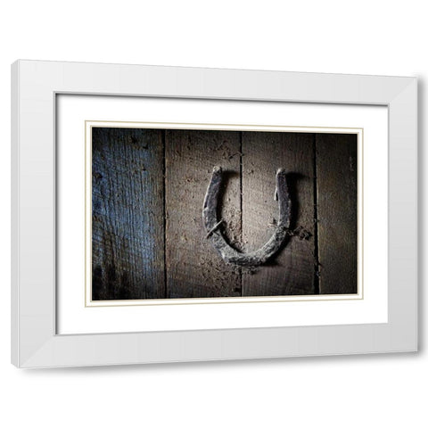 Horseshoe White Modern Wood Framed Art Print with Double Matting by McNemar, C. Thomas