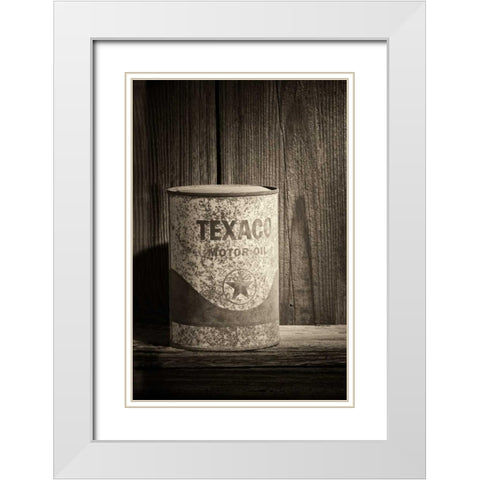 Texaco Star White Modern Wood Framed Art Print with Double Matting by McNemar, C. Thomas