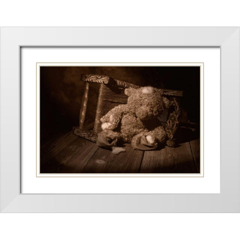 A Child Once Loved Me White Modern Wood Framed Art Print with Double Matting by McNemar, C. Thomas
