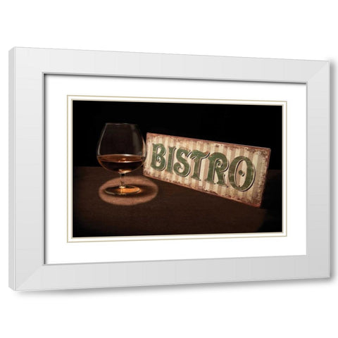 Bistro I White Modern Wood Framed Art Print with Double Matting by McNemar, C. Thomas