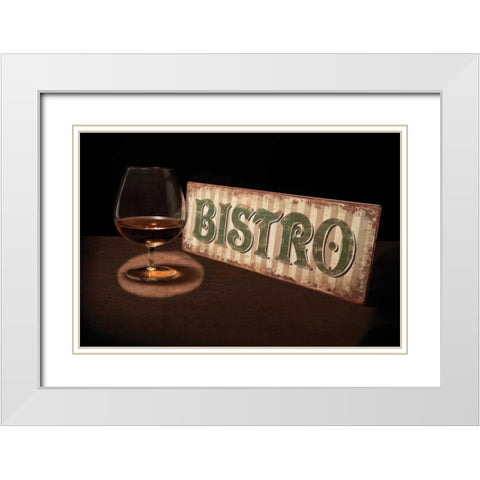 Bistro I White Modern Wood Framed Art Print with Double Matting by McNemar, C. Thomas