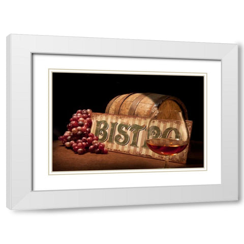 Bistro II White Modern Wood Framed Art Print with Double Matting by McNemar, C. Thomas