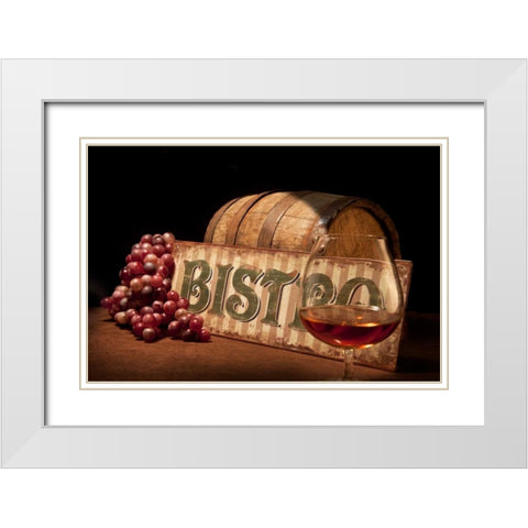 Bistro II White Modern Wood Framed Art Print with Double Matting by McNemar, C. Thomas