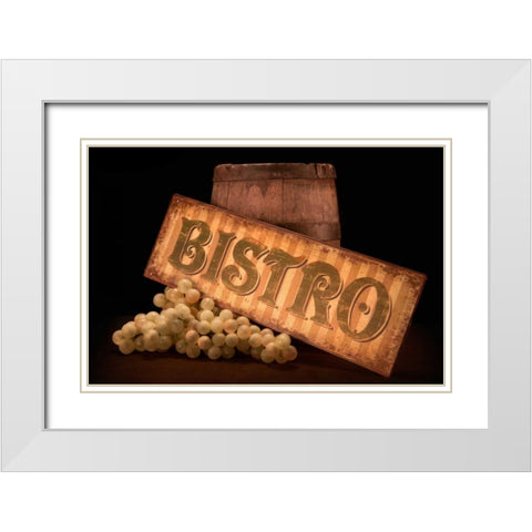 Bistro III White Modern Wood Framed Art Print with Double Matting by McNemar, C. Thomas