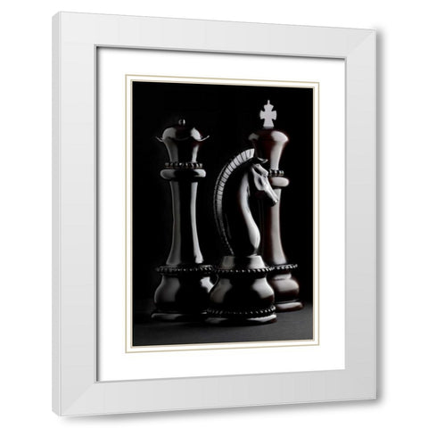 Chessmen II White Modern Wood Framed Art Print with Double Matting by McNemar, C. Thomas