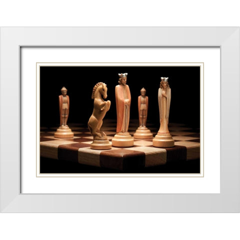 Kings Court I White Modern Wood Framed Art Print with Double Matting by McNemar, C. Thomas