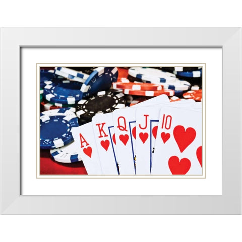 Poker Hand II White Modern Wood Framed Art Print with Double Matting by McNemar, C. Thomas