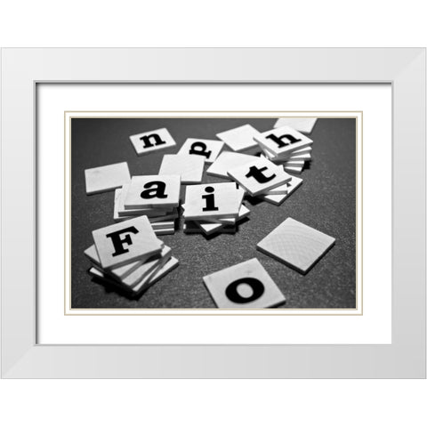 Faith White Modern Wood Framed Art Print with Double Matting by McNemar, C. Thomas