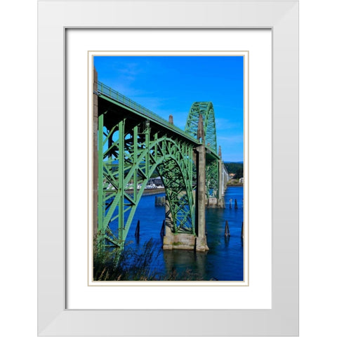 St. Johns Arches II White Modern Wood Framed Art Print with Double Matting by Moore, Brian