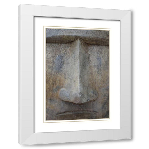 Totem I White Modern Wood Framed Art Print with Double Matting by Moore, Brian