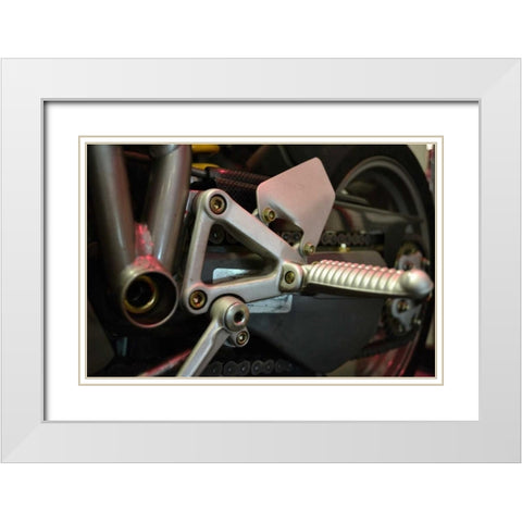 Motorcycle III White Modern Wood Framed Art Print with Double Matting by Moore, Brian