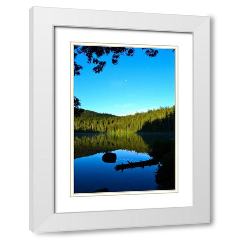 Morning at the Lake I White Modern Wood Framed Art Print with Double Matting by Moore, Brian