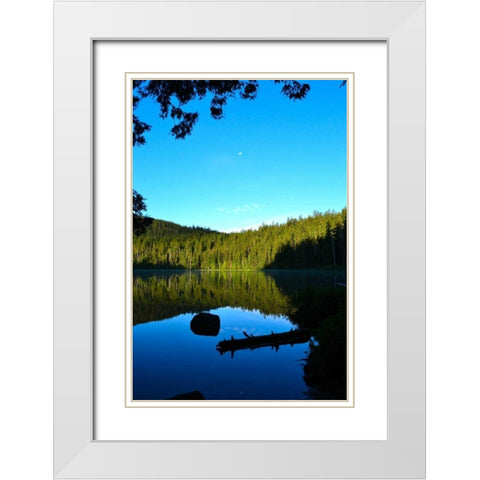 Morning at the Lake I White Modern Wood Framed Art Print with Double Matting by Moore, Brian