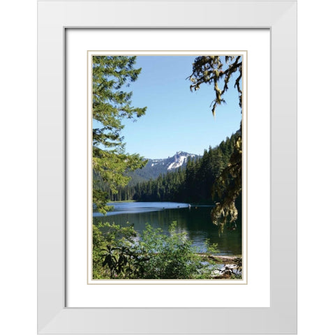 Morning at the Lake II White Modern Wood Framed Art Print with Double Matting by Moore, Brian