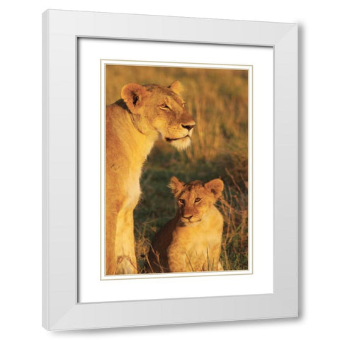 My Mom and I White Modern Wood Framed Art Print with Double Matting by Parker, Susann